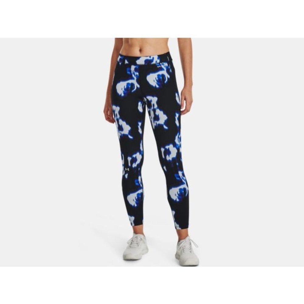 Women's Under Armour Base 3.0 Printed Leggings Blue Oxford Versa Size XS